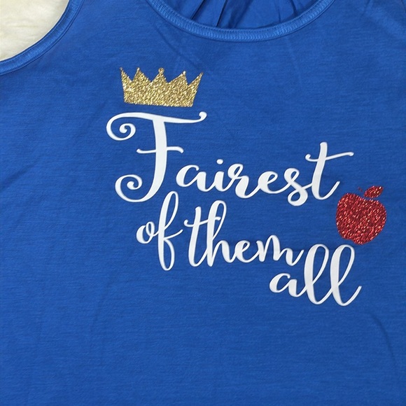 Fairest Of Them All Blue Womens Tank Top Size Large - Picture 2 of 6